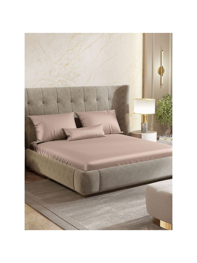 Haus & Kinder Golden Sand Flat Bedsheet with Pillow Cover-picture-30