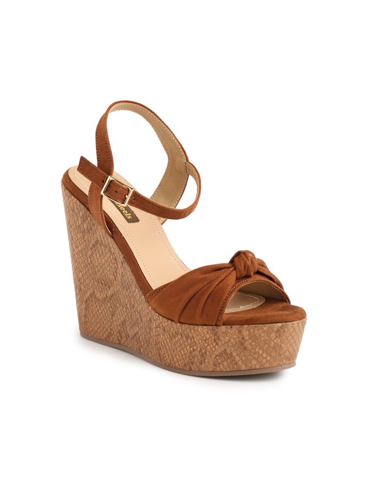 Flat n Heels Women Brown Wedges Heels-picture-18