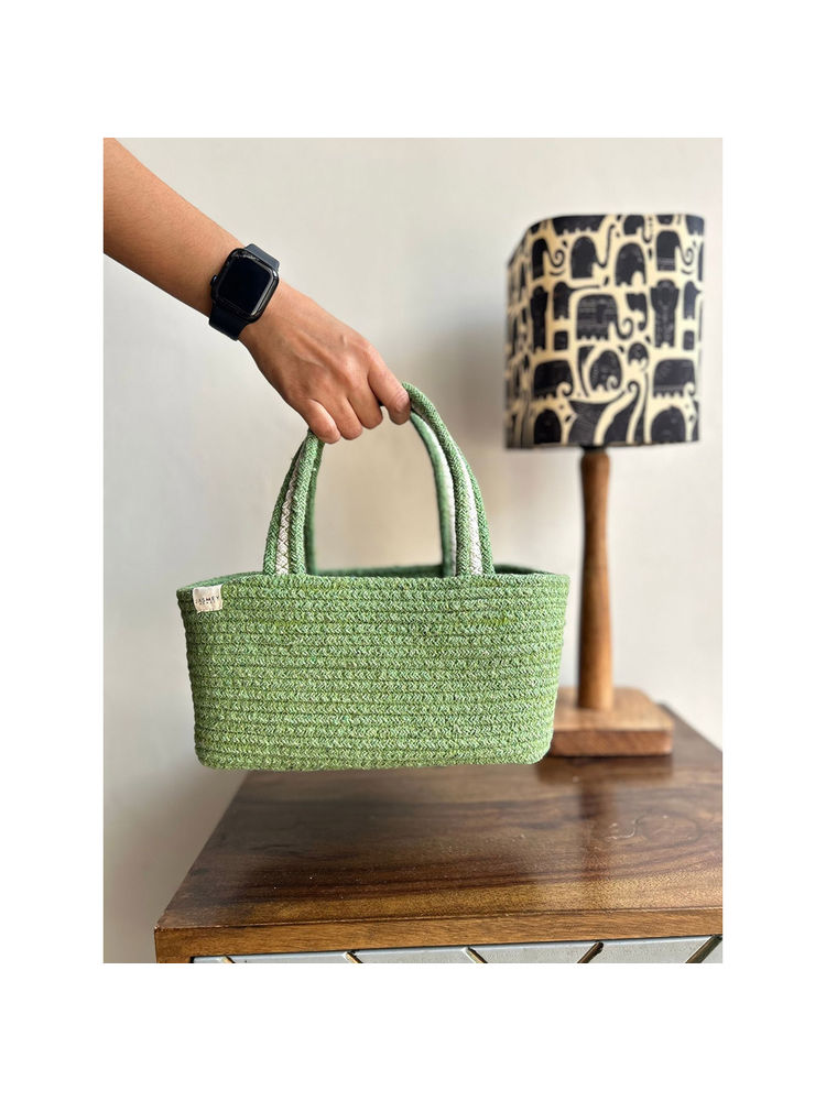 JASMEY HOMES Green Storage Basket-picture-16