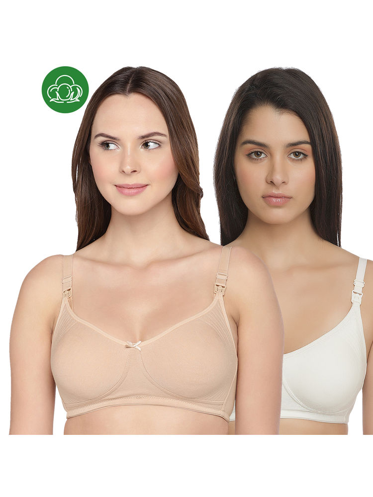Inner Sense Women's Full Cup Nursing Bra Pack of 2 - Multi-Color-picture-30