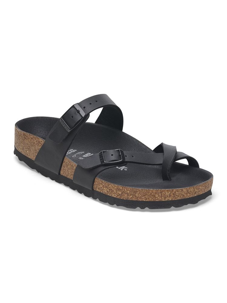 Birkenstock Mayari Unisex Triples Black Birko-Flor Sandals-image-45
