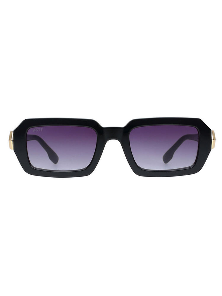 Scott Sunglasses Womens Purple Lens Black Rectangular Uv Protection Sunglasses -3140 Dion C1 (52)-image-3
