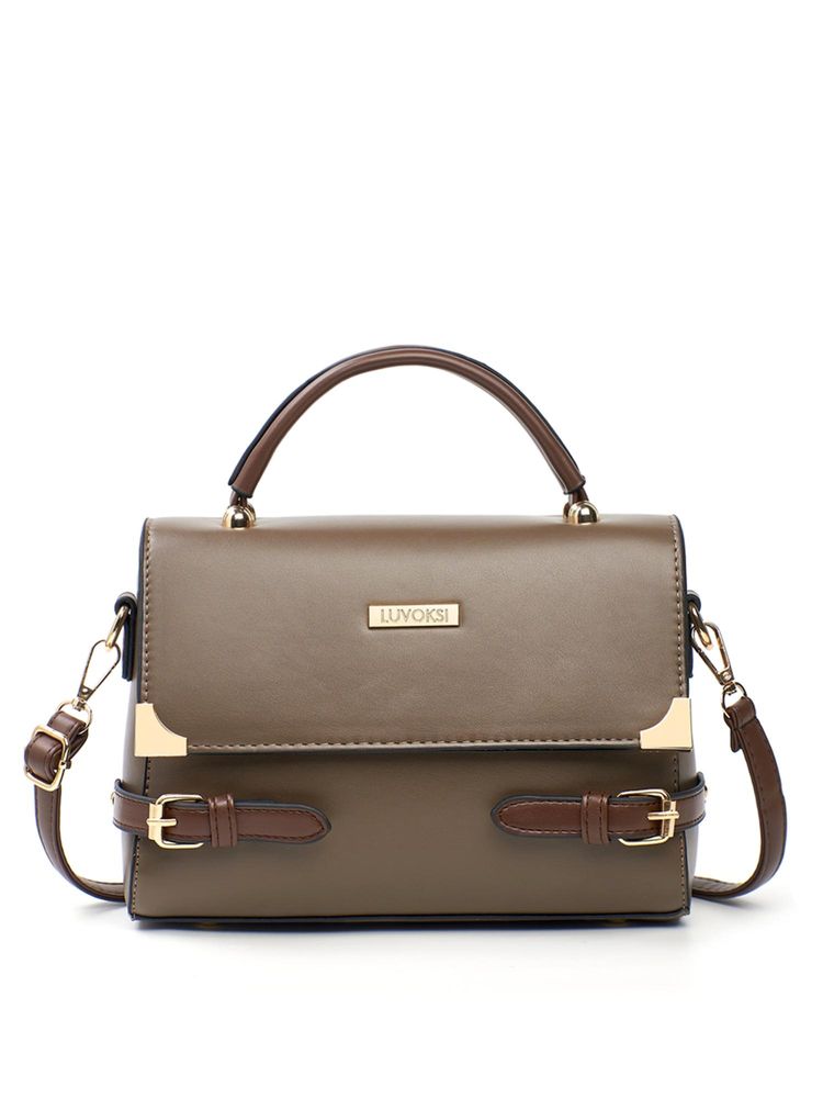 LUVOKSI Brown Solid/Plain Sling Bag (Medium)-image-11