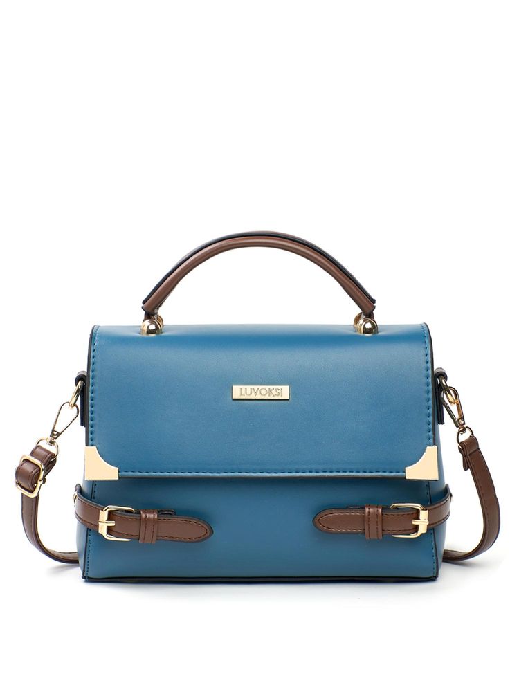 LUVOKSI Blue Solid/Plain Sling Bag (Medium)-image-30