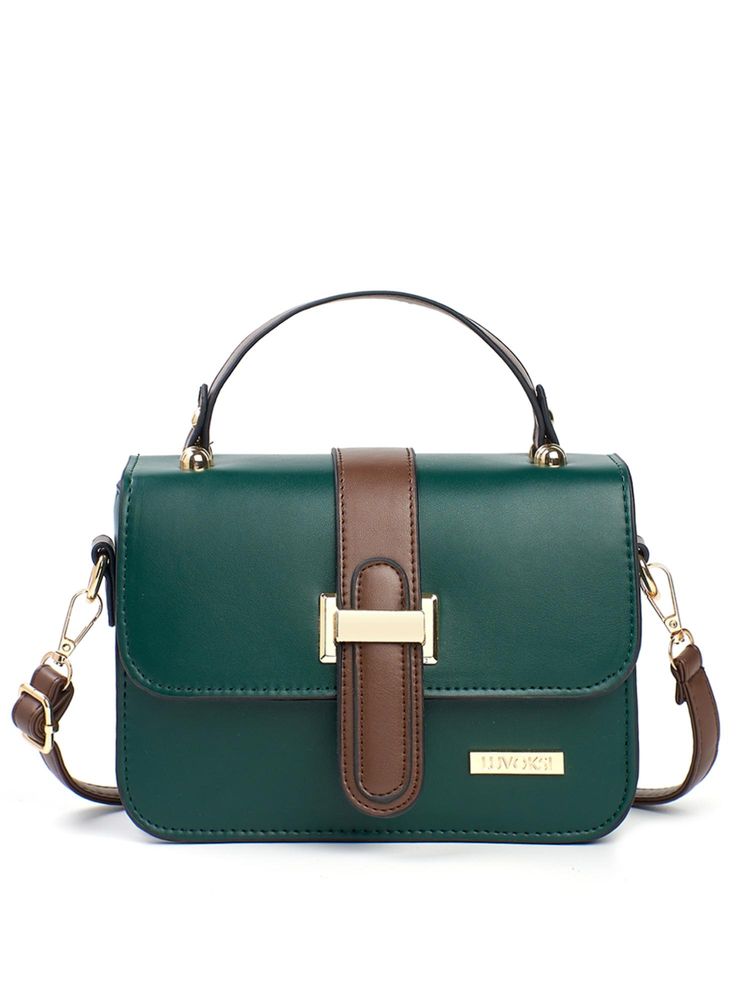 LUVOKSI Green Solid/Plain Sling Bag (Medium)-picture-12