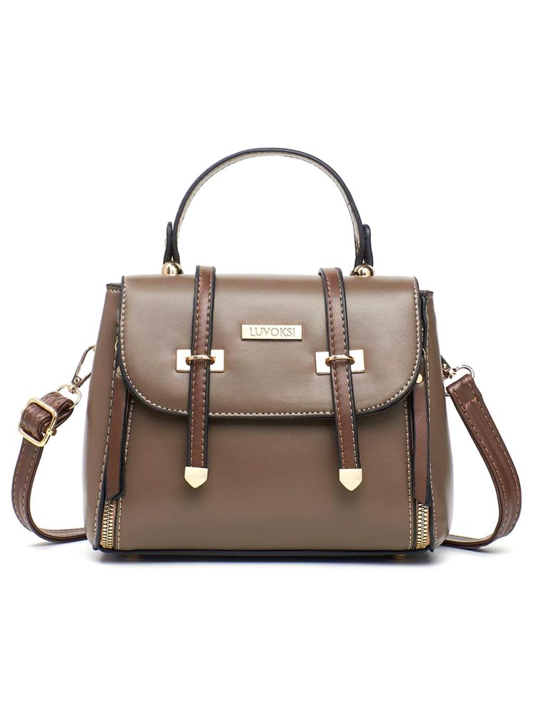 LUVOKSI Brown Solid/Plain Sling Bag (Medium)-picture-15