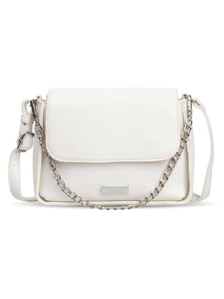 LUVOKSI White Solid/Plain Sling Bag with Detachable Handle (Medium)-picture-44