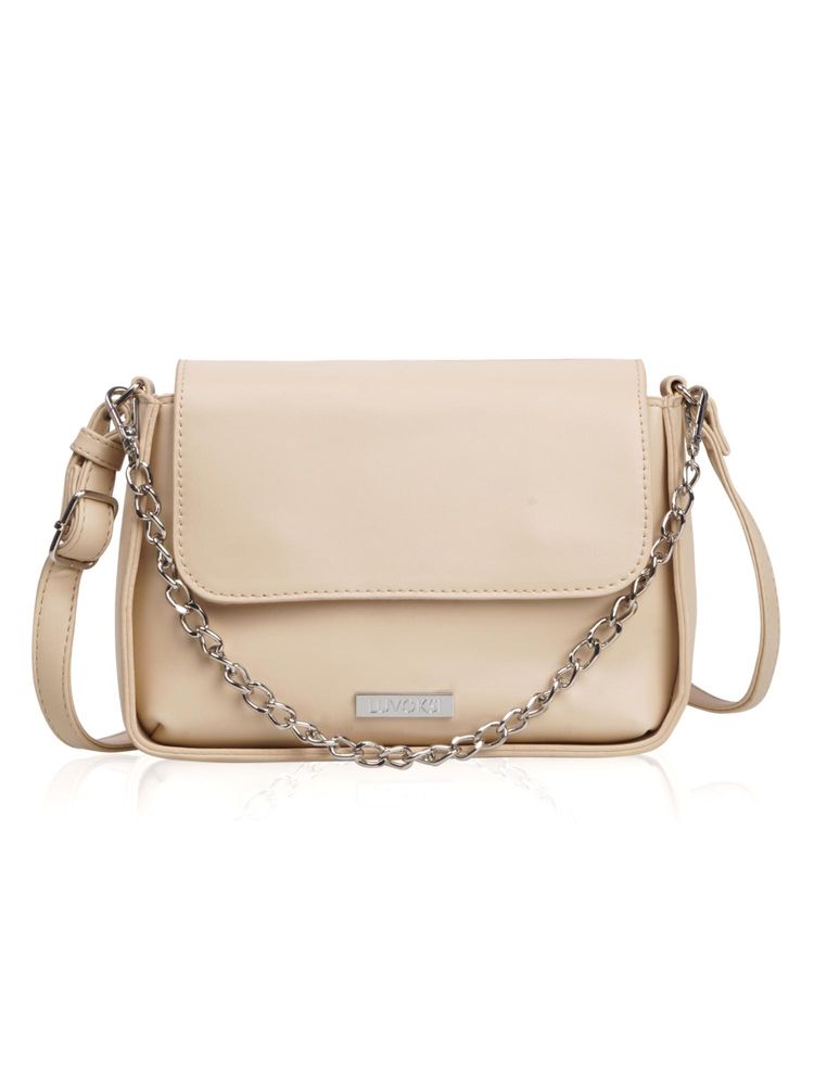 LUVOKSI Beige Solid/Plain Sling Bag with Detachable Handle (Medium)-picture-27