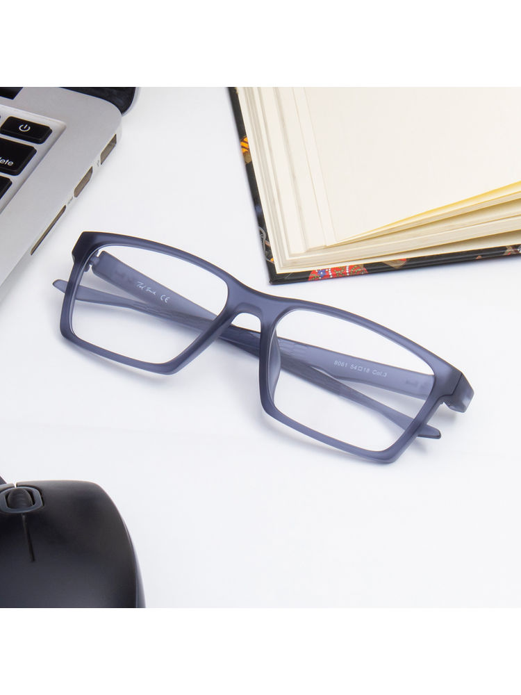 TED SMITH Rectangular Matt Blue Spectacles for Mens Womens (54)-picture-11