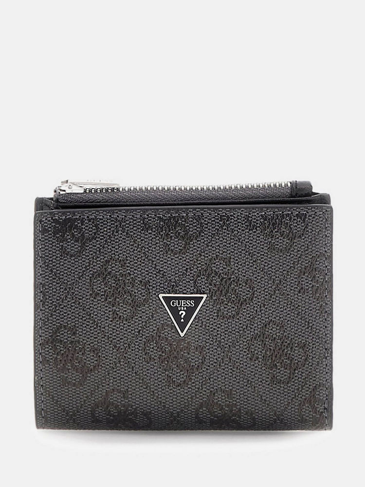 guess fashion Guess Men Black Printed Milano Bifold Top Zip Wallet-picture-27