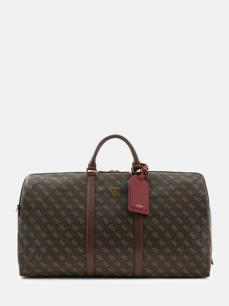 guess fashion Guess Men Brown Printed Pisa Weekender Duffel Bag-picture-26