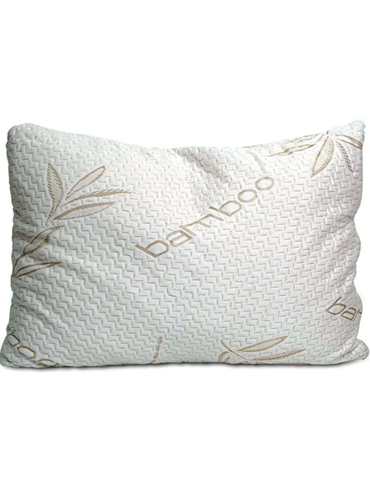 SLEEPSIA Bamboo Pillow Premium Pillows Memory Foam Pillow With Washable Pillow Cover -Adjustable