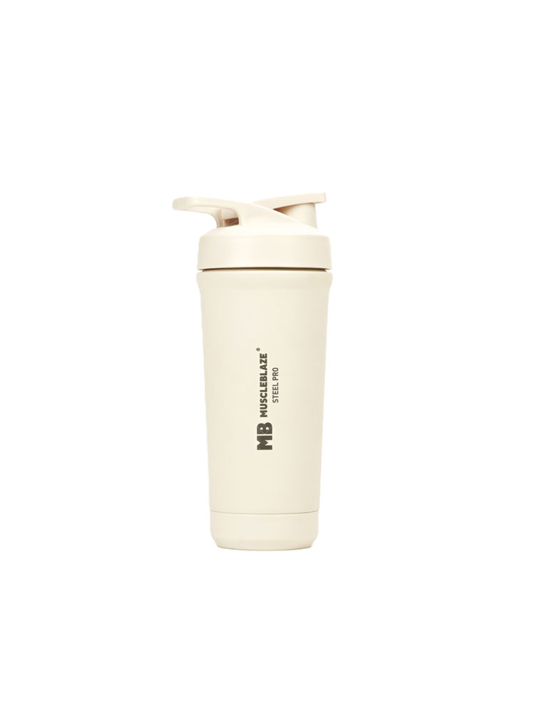 MuscleBlaze Stainless Steel Beige Gym Pro Shaker