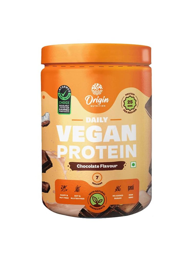 Origin Nutrition 100% Natural Vegan Plant Protein Powder - Chocolate