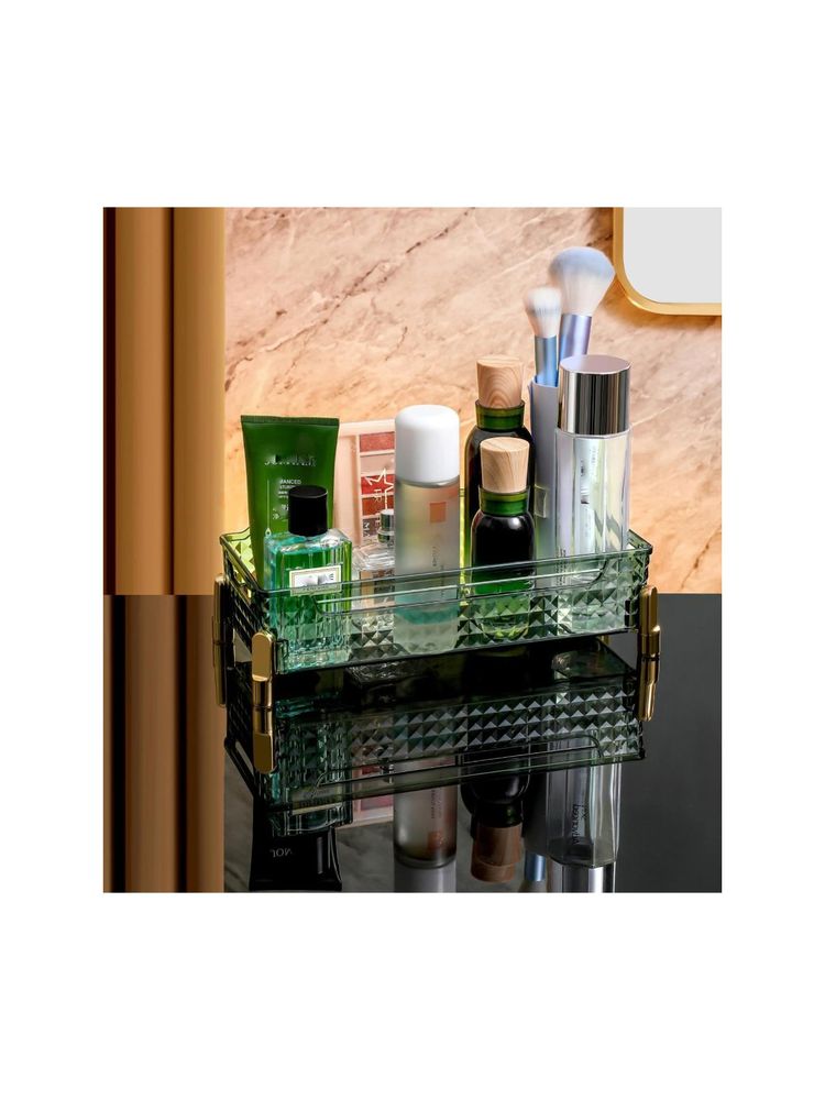 House of Quirk Makeup holder OrganizerAcrylic Drawers Makeup Storage Organizers (Green)-image-21