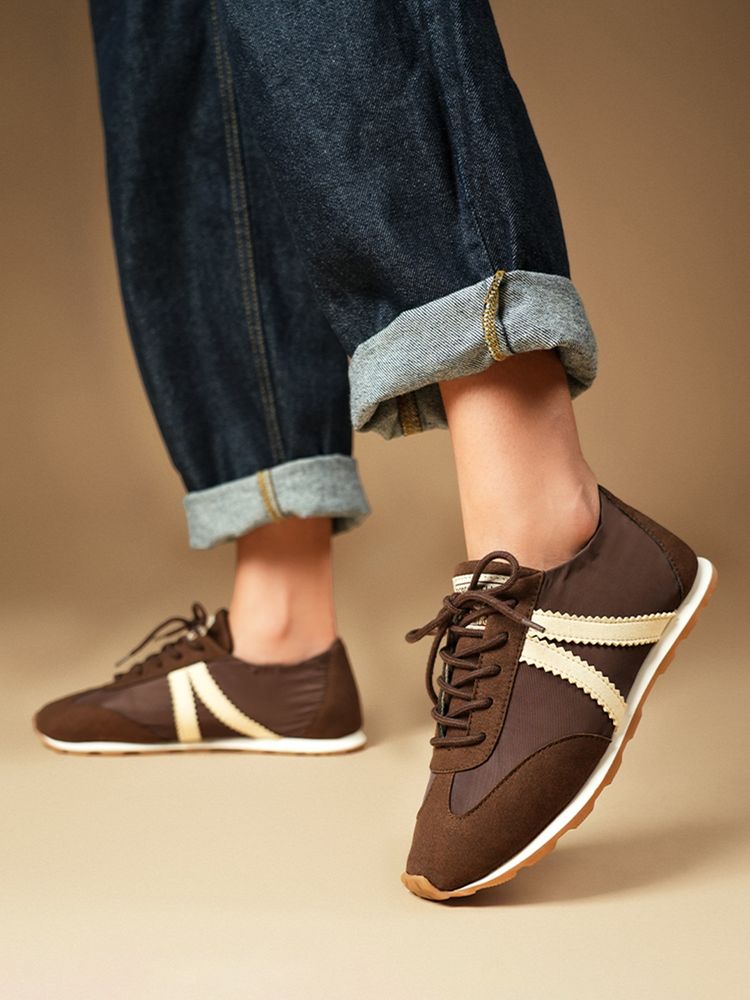 Theater Women Fuji Brown Lace-Up Sneakers-picture-19