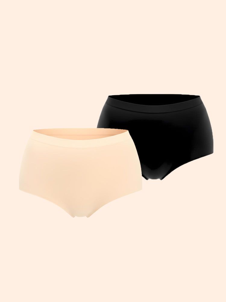 Underneat Women Seamless High Waisted Stretchable Shaper Brief Multi-Color (Pack of 2)-picture-7