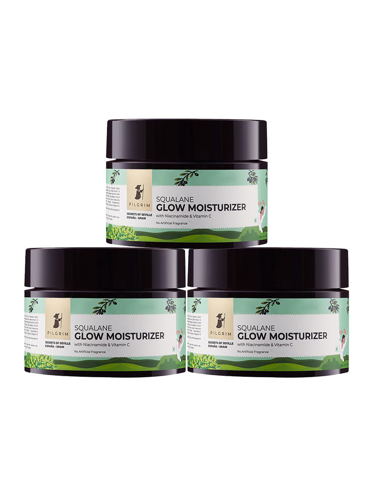 Pilgrim Squalane Glow Moisturizer for Hydration - Pack of 3-image-2