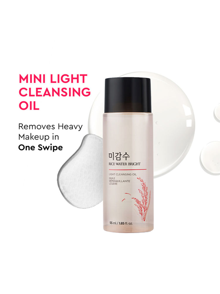 The Face Shop Rice Water Bright Ultra Light Cleansing Oil - Korean Makeup Remover for heavy makeup-image-9