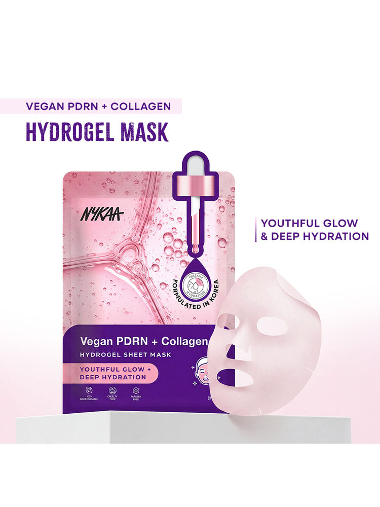 Nykaa Skin Vegan Pdrn + Collagen Hydrogel Sheet Mask For Deeply Hydrated, Plump, Glowing Skin-image-6