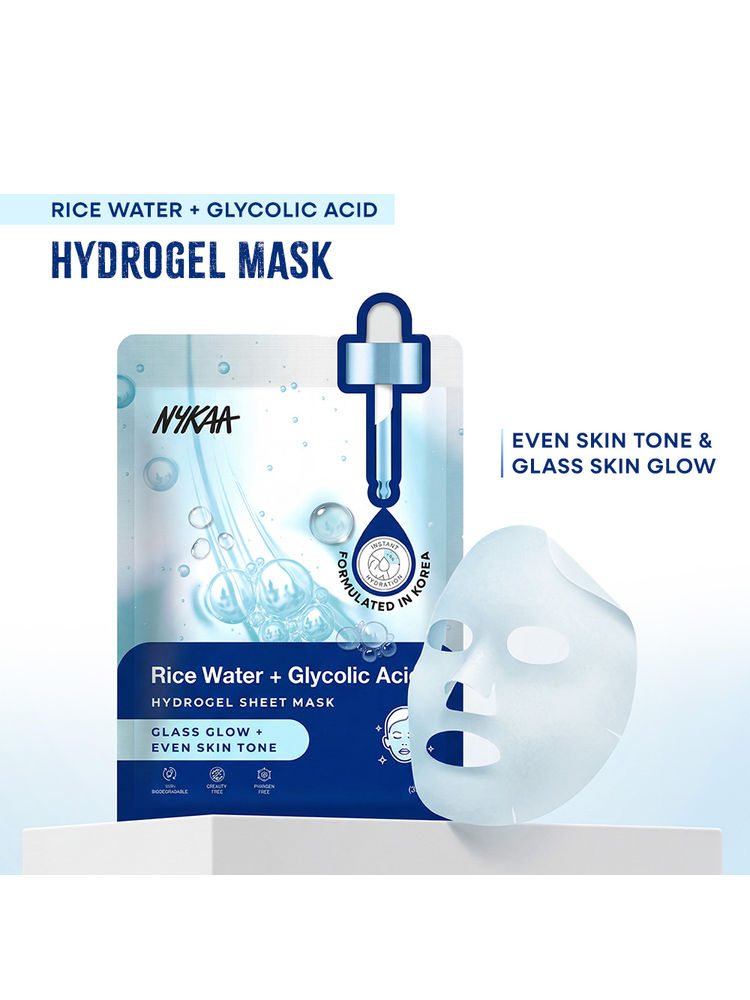 Nykaa Skin Rice Water + Glycolic Acid Hydrogel Sheet Mask For Gentle Exfolition & Glass Skin Glow-image-27