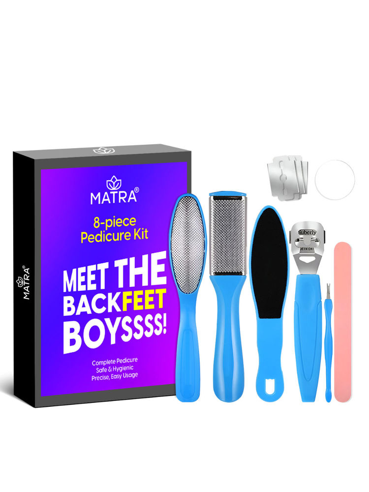 Matra 8-in-1 Pedicure Kit Nail Filer Callus Remover Cuticle Trimmer Foot Care Grooming Tool Set-picture-8