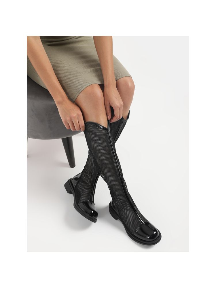 Truffle Collection Black Solid Casual Boots-picture-14