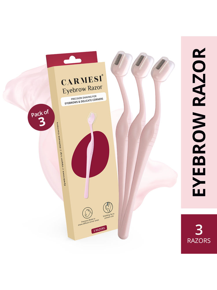 Carmesi Eyebrow Razor - For Salon-Like Eyebrows - Suitable for Sensitive Areas - 3 units