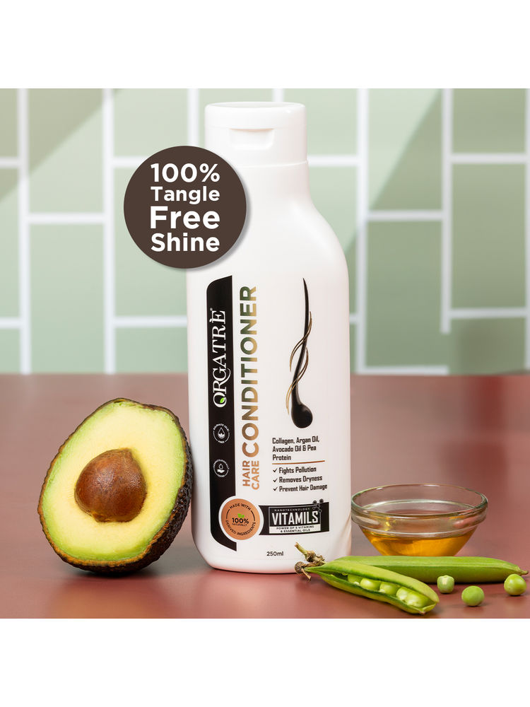 Orgatre Intense Repair Hair Conditioner For Dry And Frizzy Hair With Avocado, Argan Oil, & Collagen-picture-2