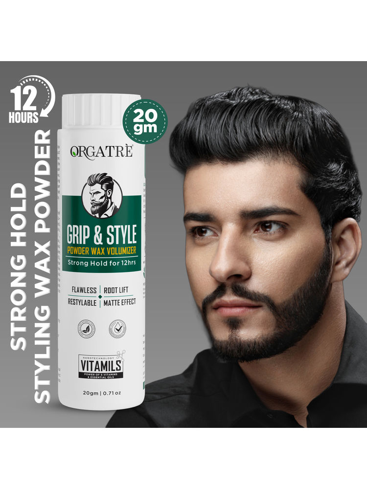 Orgatre Hair Volumizing Powder Wax– 12 Hr Strong Hold & Matte Finish Hair Styling Wax-picture-20