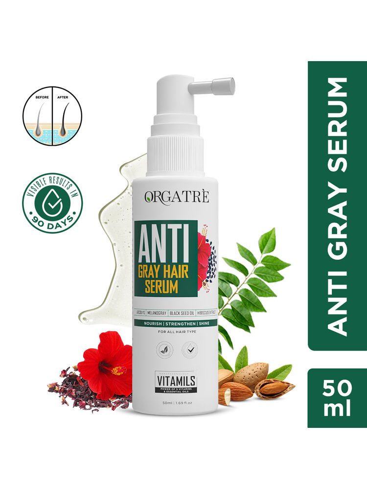 Orgatre Anti Gray Hair Serum With Biotin, Black Seed Oil & Hibiscus Extract-picture-14