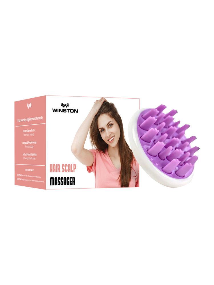 Winston Silicone Hair Scalp Massager & Anti Dandruff Shampoo Brush for Natural Hair Growth