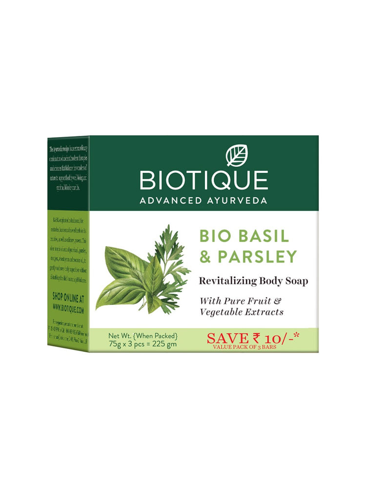 Biotique Basil & Parsley Revitalizing Bathing Bar-Pack of 3-image-8