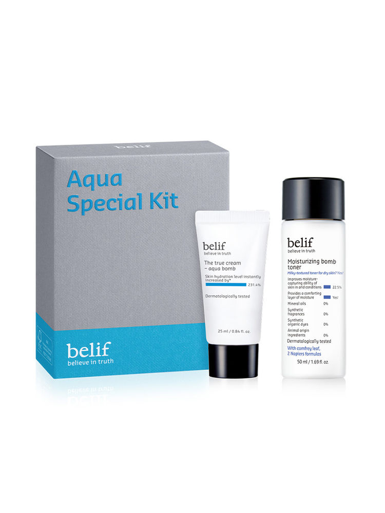 belif The Aqua Special Kit - Aqua Bomb Gel Moisturizer & Milky Toner-image-31