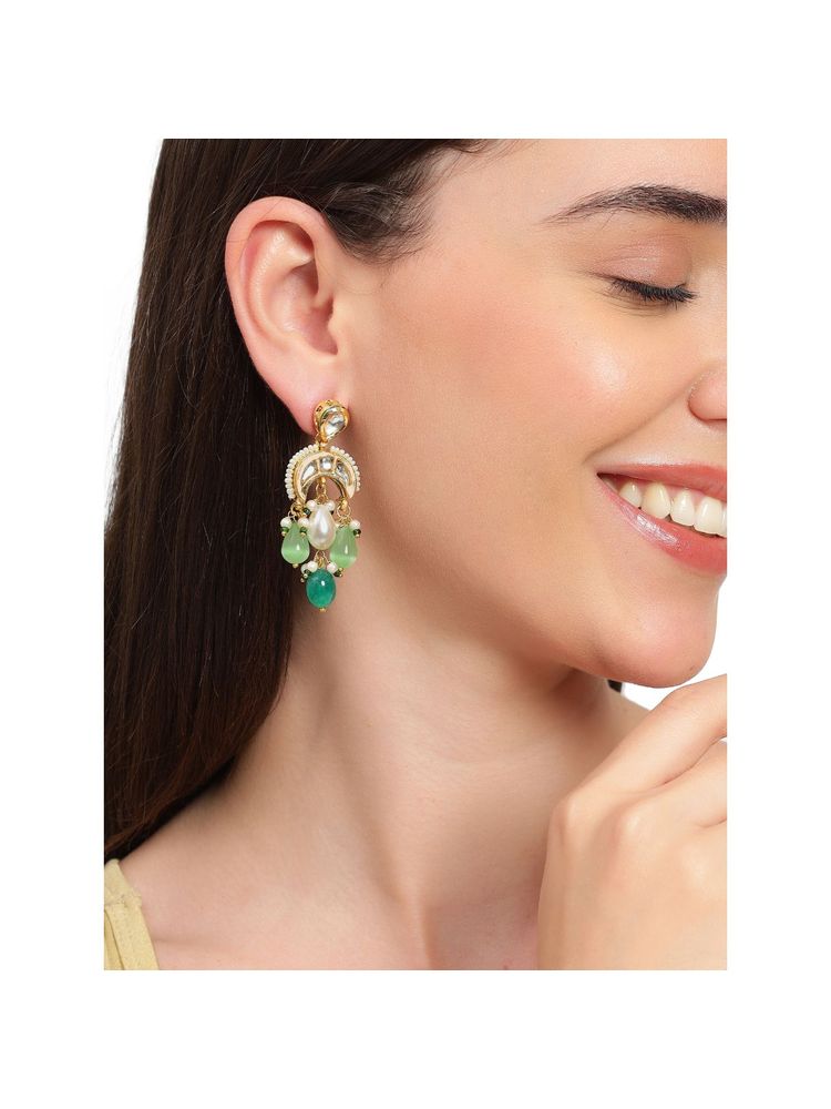 AARSEE OFFICIAL Green Chand Drop Earrings-picture-12