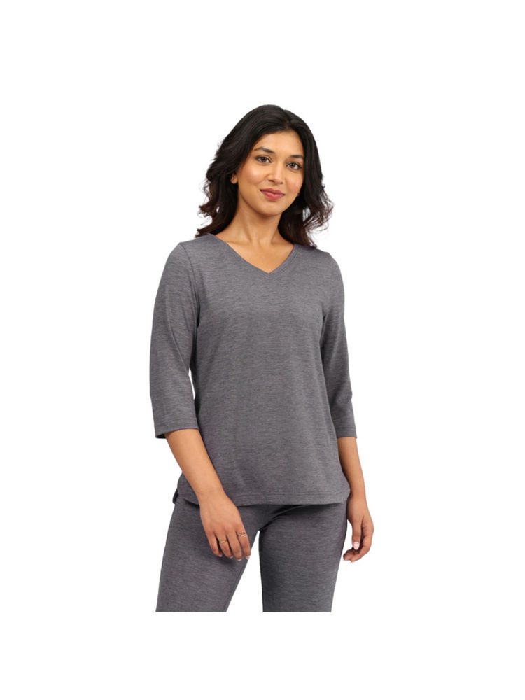 BlissClub Women Grey Airmelt Tm Apple Hem T-Shirt-picture-20