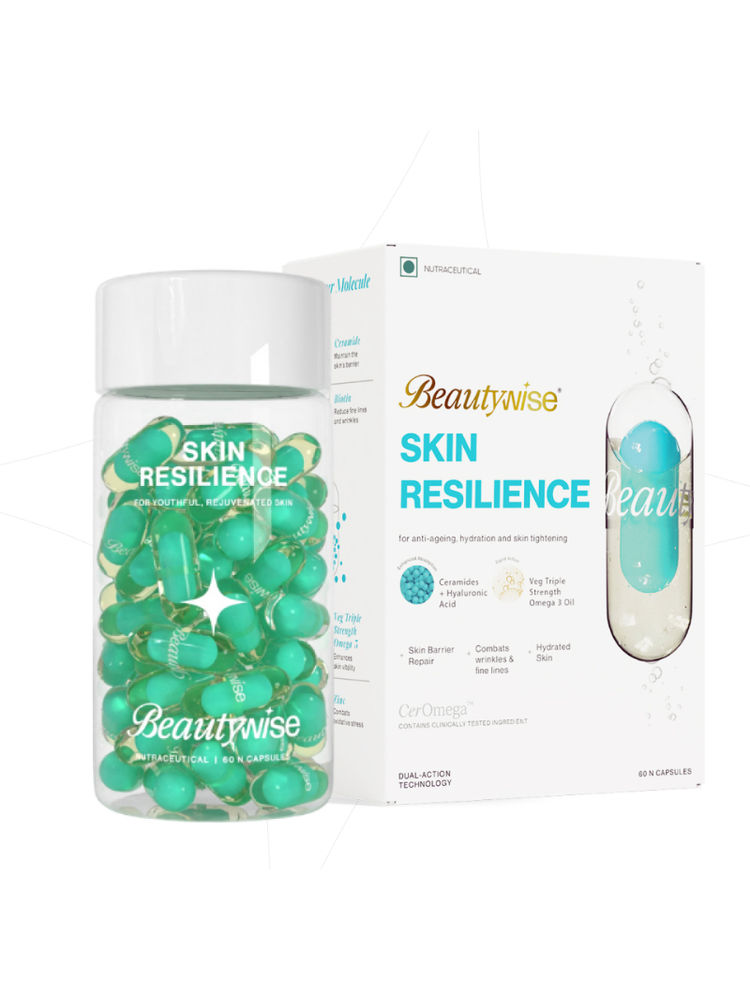 Beautywise Skin Resilience Combination Of Ceramides, Hyaluronic Acid for Glowing Skin Capsules