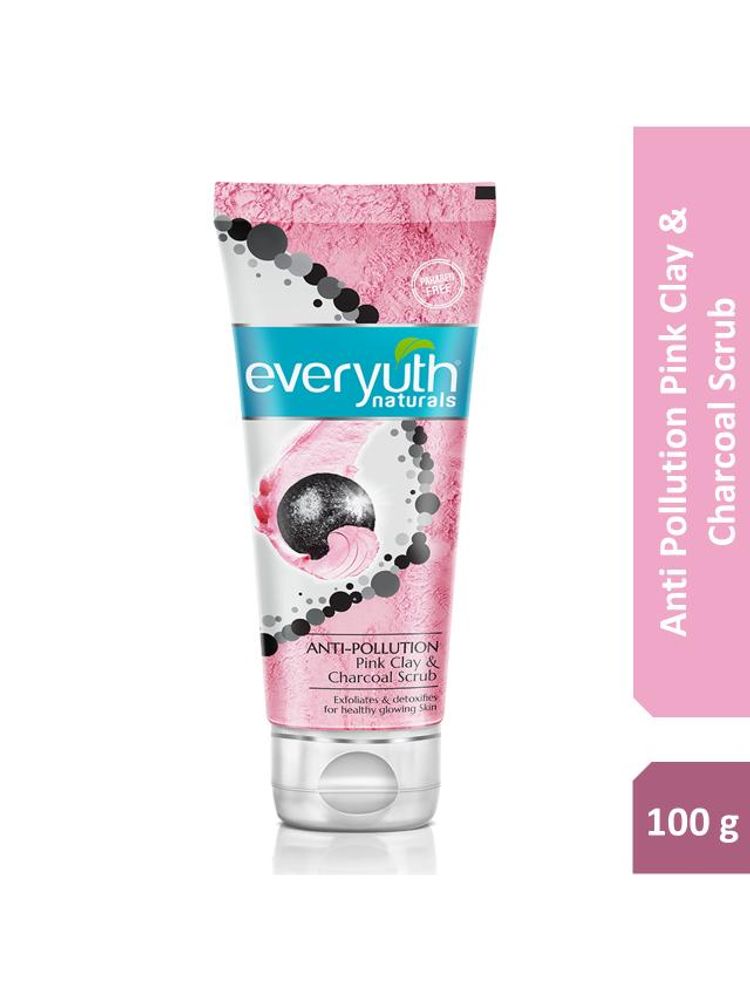 Everyuth Naturals Anti Pollution Pink Clay & Charcoal Scrub-image-3