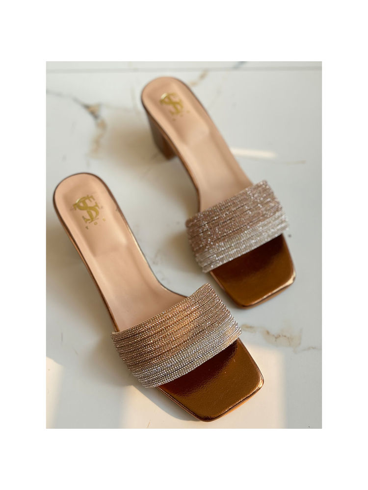 Shoe that fits you Copper Embellished Heels-image-20