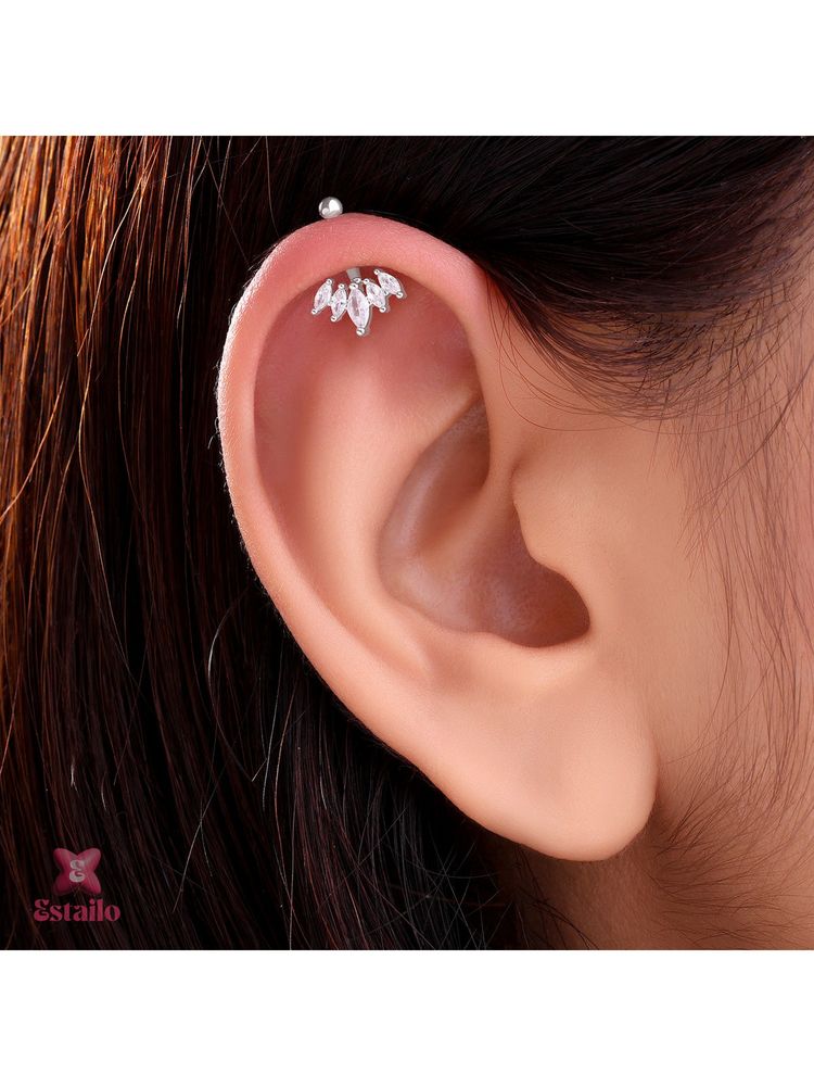 ESTAILO FASHION Storm Flake Ear cuff Earrings-picture-13
