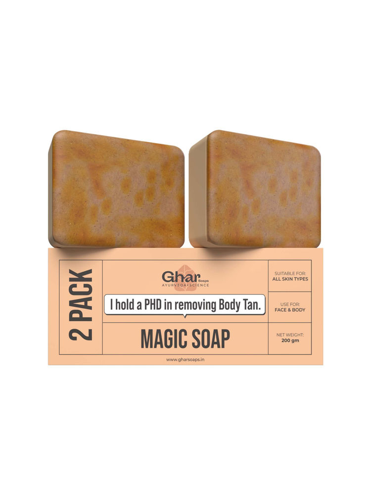 Ghar Soaps Sandalwood & Saffron Magic Soap Pack Of 2-image-21