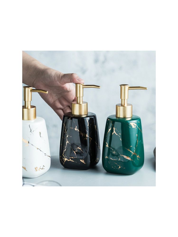 Nestasia Ceramic Soap Dispenser 350ml Liquid (Black)-picture-11