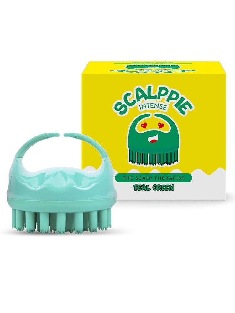 Scalppie Pro Silicon Hair Scalp Massager & Shampoo Brush Scrub - Hair Growth & Anti Dandruff - Green-picture-28