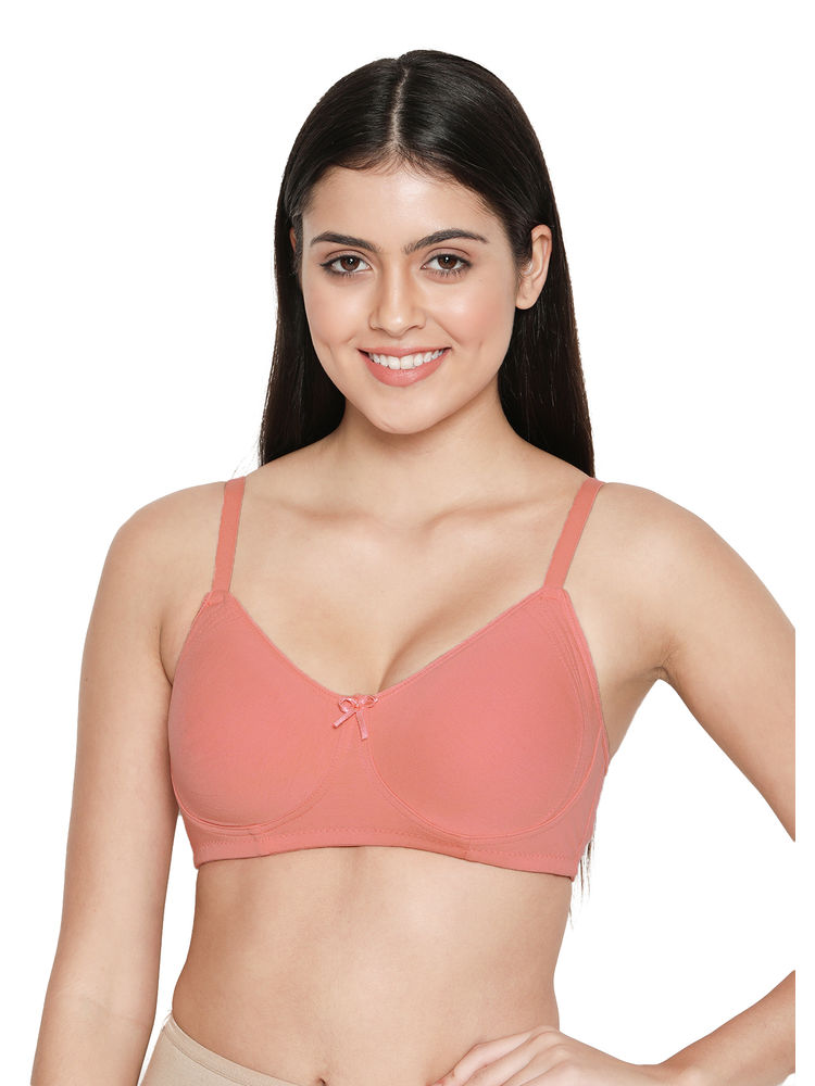 Shyaway Susie Everyday Wirefree Full Coverage Encircled Non-Padded Bra- Peach (32B)-picture-28