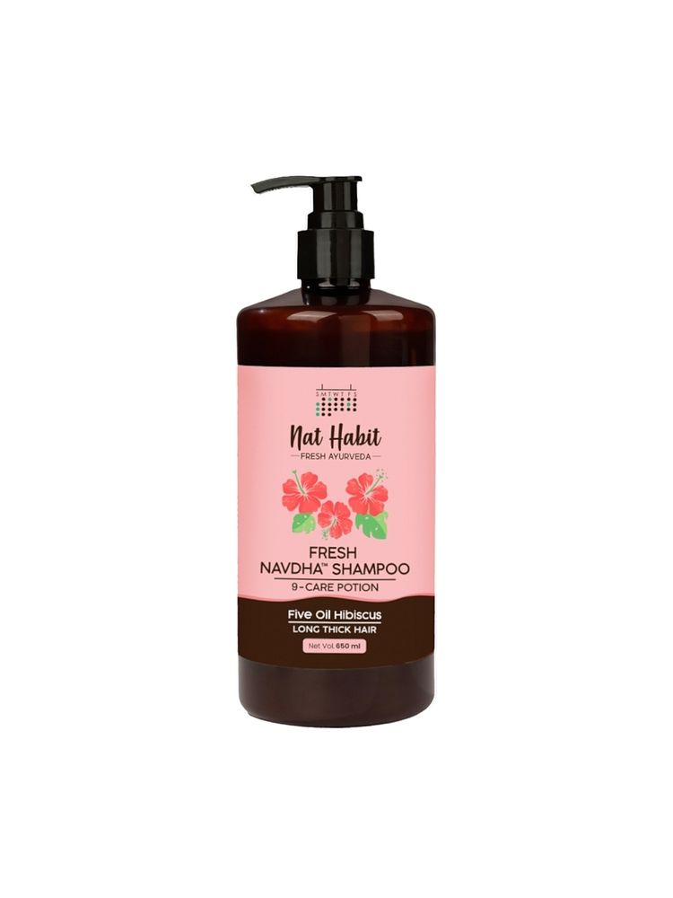 Nat Habit Five Oil Hibiscus Repair Navdha Shampoo-picture-10