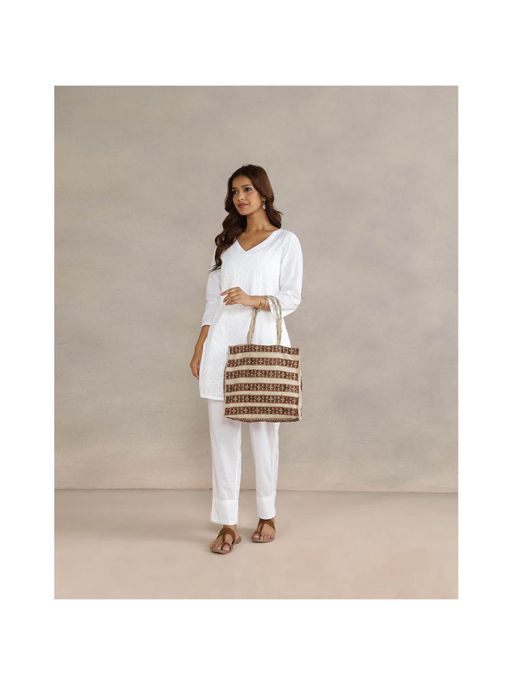 Fabindia Multi-Color Cotton Tote Bag-image-21