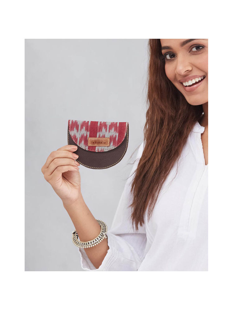 fabindia fashion Fabindia Maroon Cotton Coin Case-picture-16