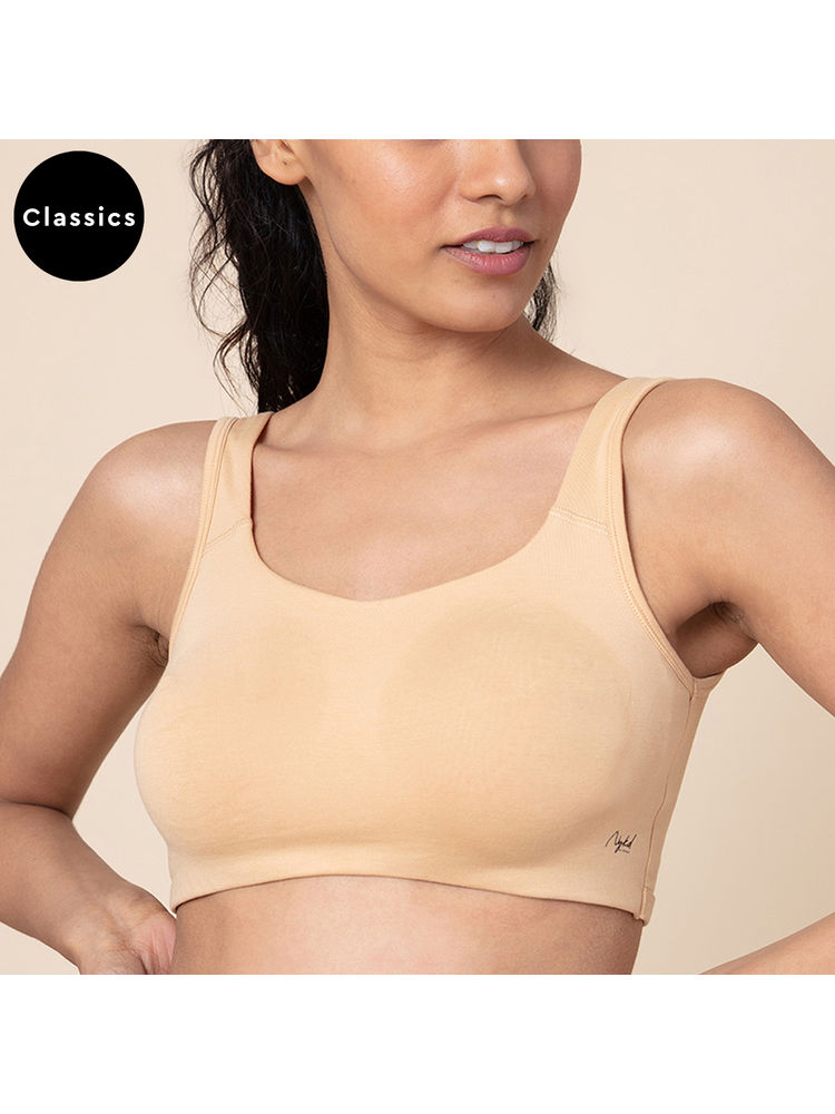 Nykd by Nykaa Soft Cup Easy-Peasy Slip-On Bra With Full Coverage - Nude NYB113