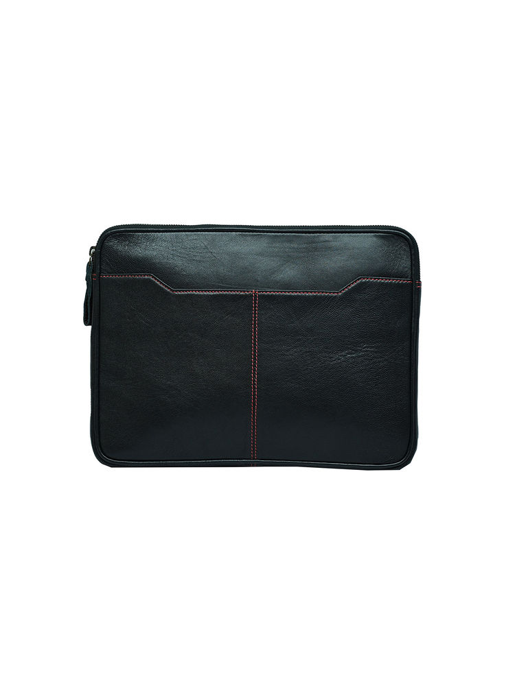 ABELARDO DE MODA Black Solid Laptop Sleeve-picture-2