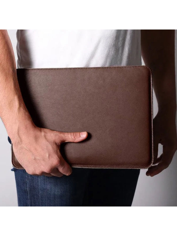 ABELARDO DE MODA Brown Solid Laptop Sleeve-picture-8